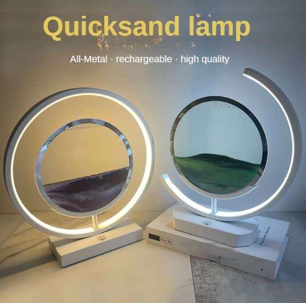Quicksand Painting Table Lamp - Full Moon