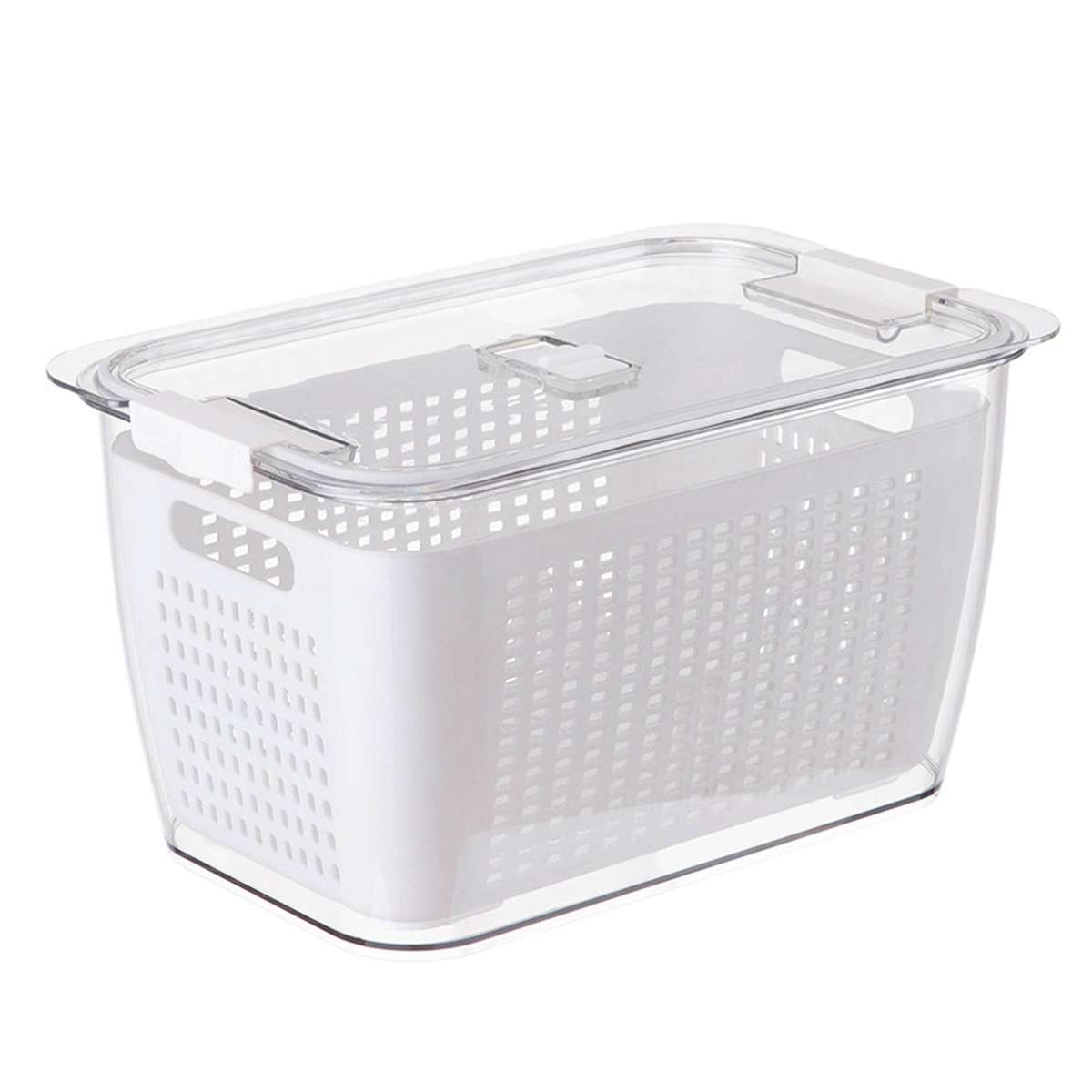 Compartment Refrigerator Drain Basket - White