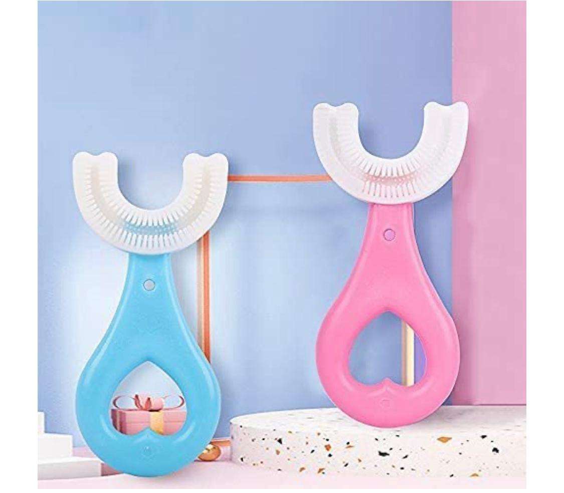 Children's U Tooth Brush 2-6 Years - pink