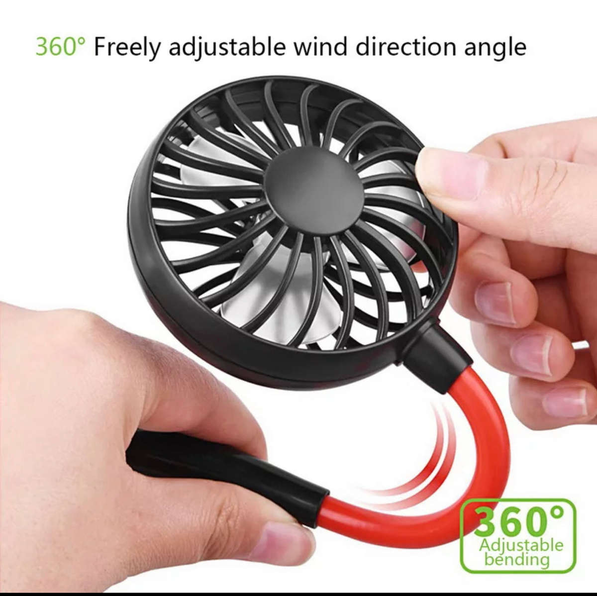 USBPortable Fan Cold Fan Hands Free Neck Fan Hanging Rechargeable Mini Sports Fan