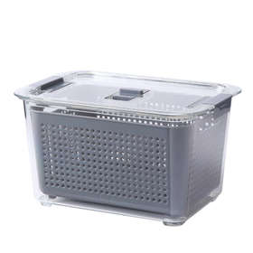 Compartment Refrigerator Drain Basket - White