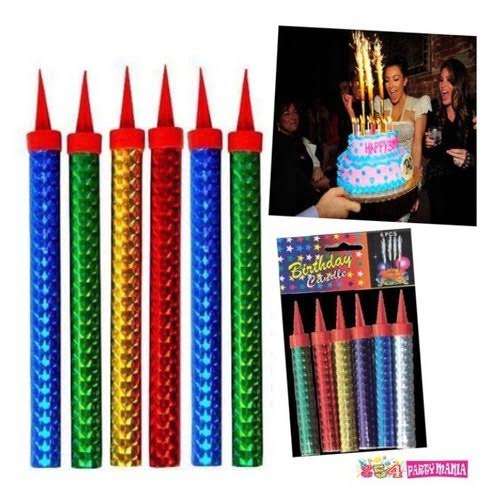 Sparkling Fountain Birthday Candle  6pc