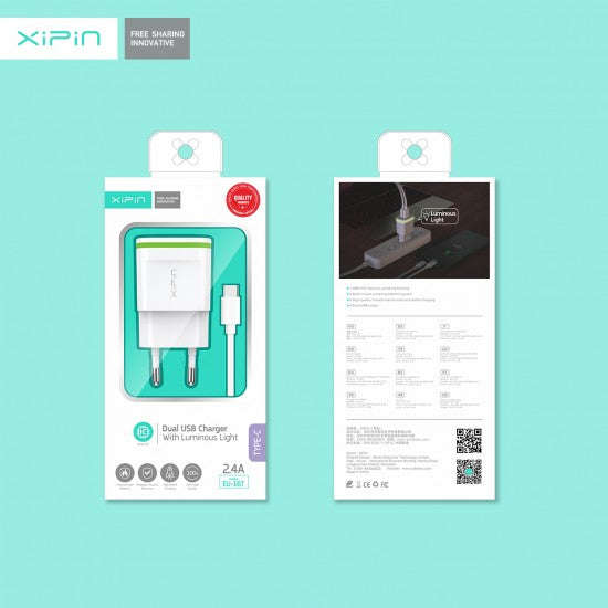 Dual USB Charger Set with Luminous Light- IPHONE