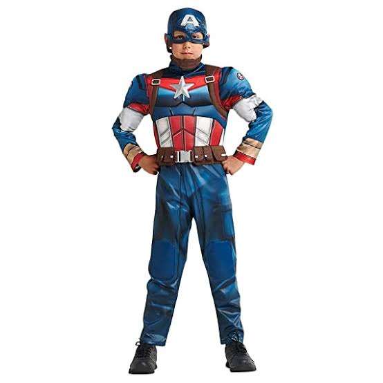 Marvel Captian America Deluxe Muscle Kids Costume