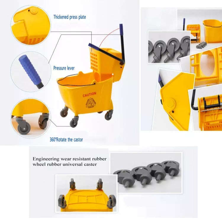 36L Side-press Mop Wringer Bucket Trolley