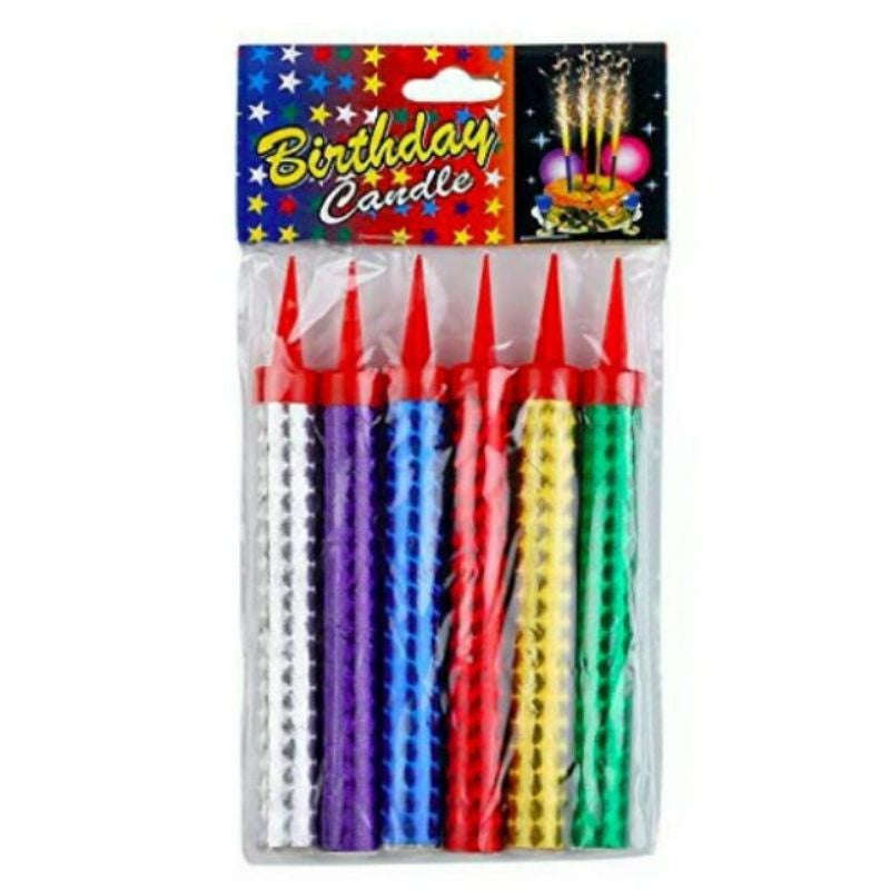 Sparkling Fountain Birthday Candle  6pc