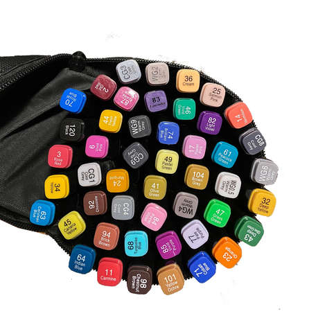 Pieces Of Double Head Alcohol Oil Color Art Marker Set 60pc set