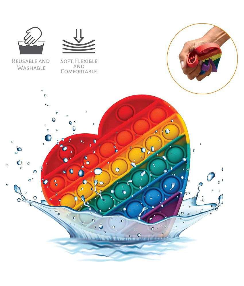 Pop It Fidget Pad (Heart)