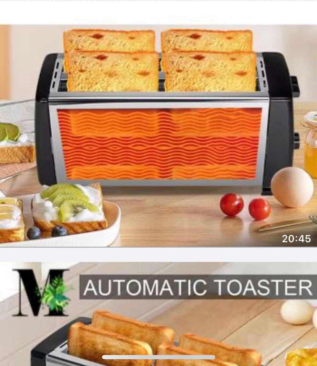 Automatic Toaster 220V - 4 Slices Bread Toaster