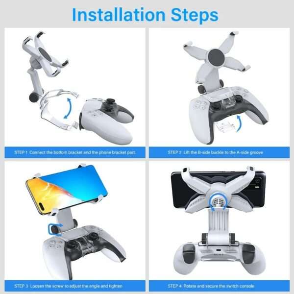 DOBE Mobile Phone Game Clip for PS5 Controller Multi-directional Adjustable
