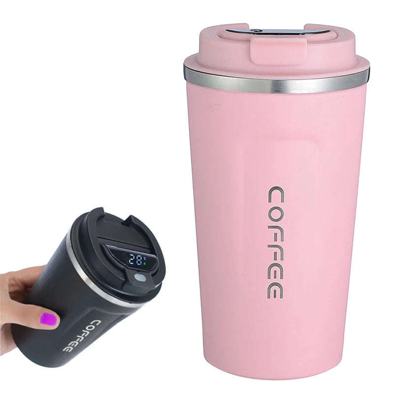 Smart Vacuum Flasks w/ Temperature Display Thermos Coffee Tumbler