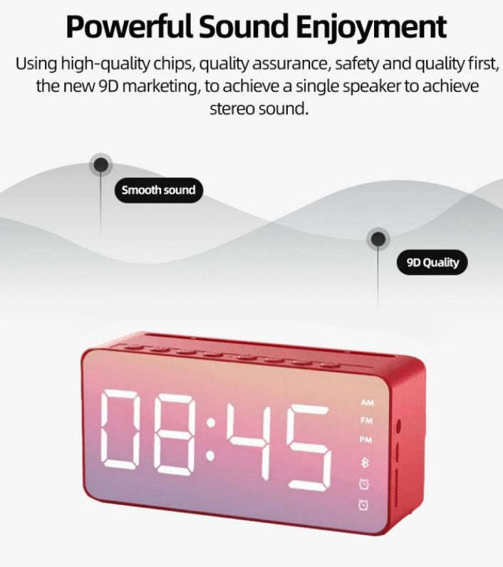 Bluetooth Speaker/Alarm Clock With FM Radio