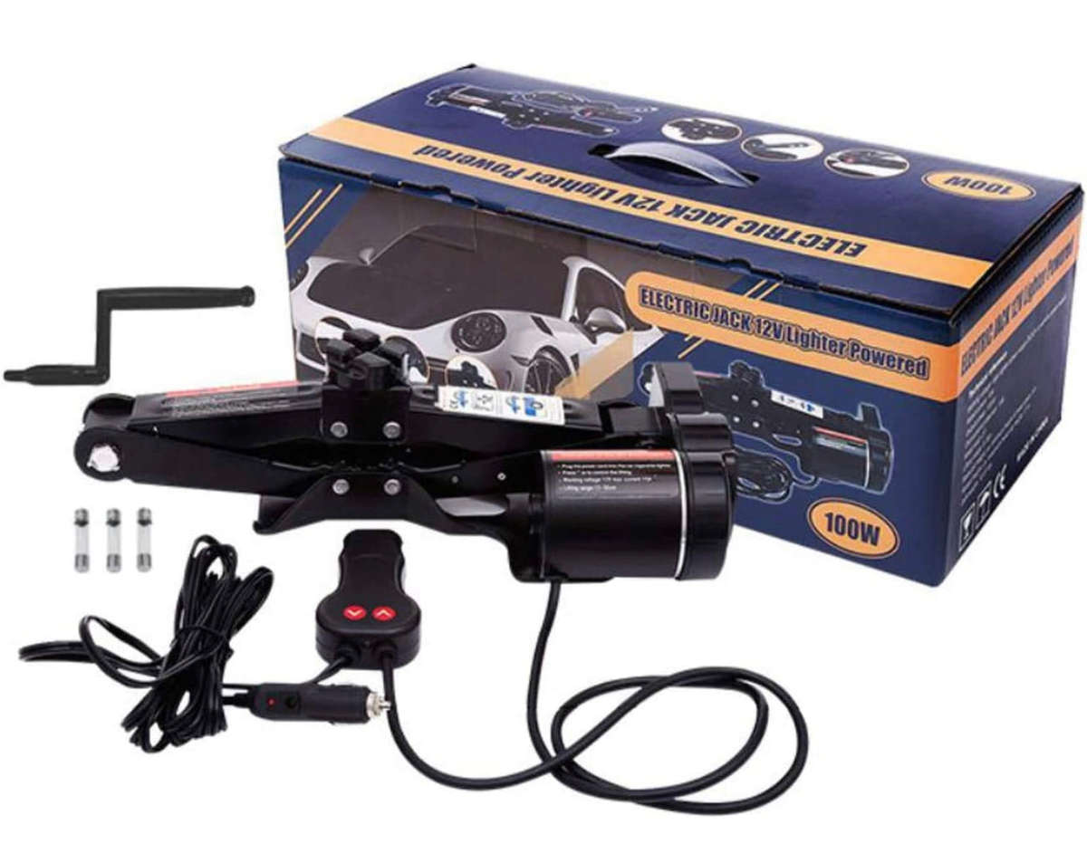 Electric Jack - 12V Car Scissor Jack for 2 Ton Vehicle Electric Quick Car Lift for Tire Change an...