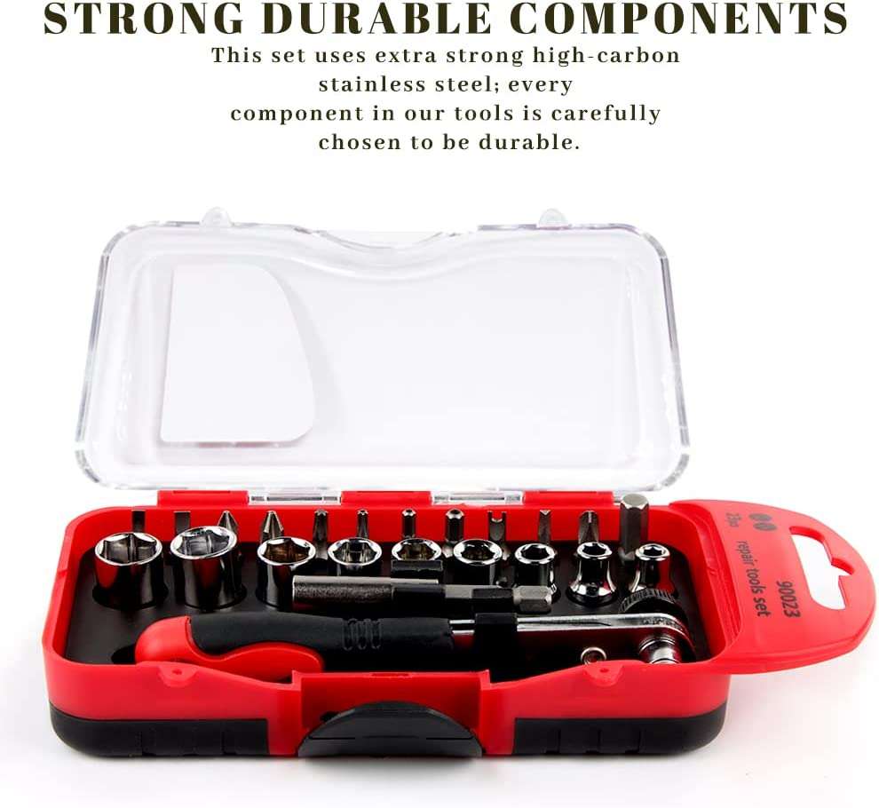 Precision Screwdriver Set, Socket Wrench Ratchet Spanner, Socket Wrench Set, Combination Wrench S...