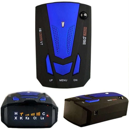 Car Speed Radar Detector 360 Degrees 16 Band V7 Police Safe Voice Alert Laser