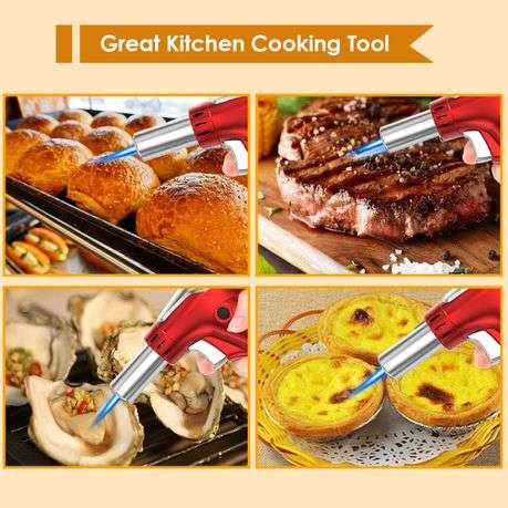Multifunctional Butane Cooking And Baking Torch With Safety Lock