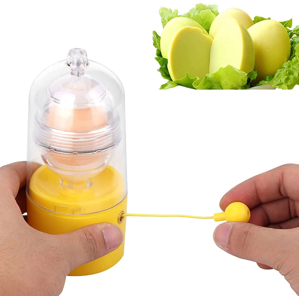 Egg Scrambler, Silicone Manual Egg Shaker White Yolk Mixer Golden Egg Maker Kitchen Cooking Tools...