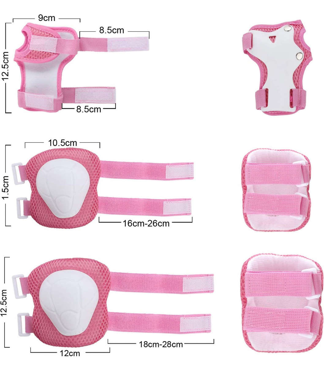 ValueTalks Kid's Protective Gear Set, 7 in 1 Kids Adjustable Helmet Suitable for Ages 3-8