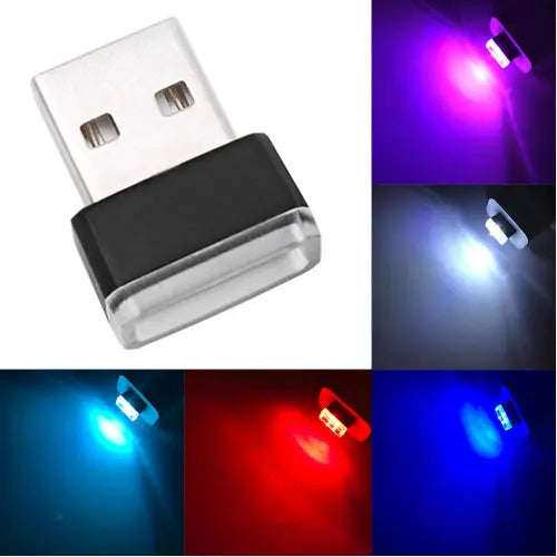 Car USB LED Atmosphere Lights Decorative Lamp Emergency Lighting Welcome Light PC Portable Plug
