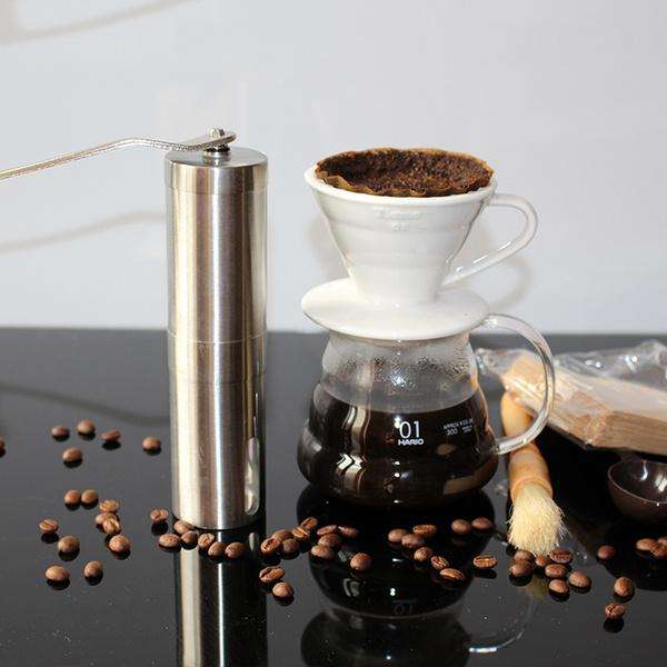 Portable Manual Coffee Grinder  Conical Ceramic Burr Hand Mill for Coffee Beans, Spices & More