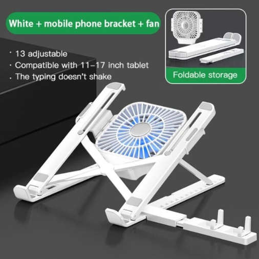 Adjustable Laptop Stand with Cooling Fan
