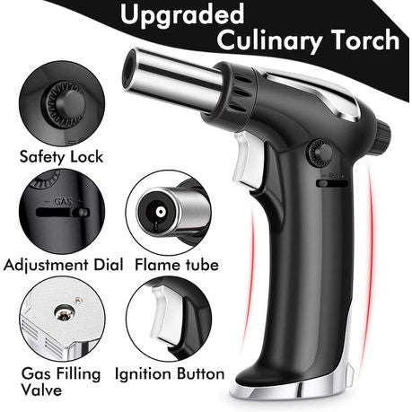 Multifunctional Butane Cooking And Baking Torch With Safety Lock