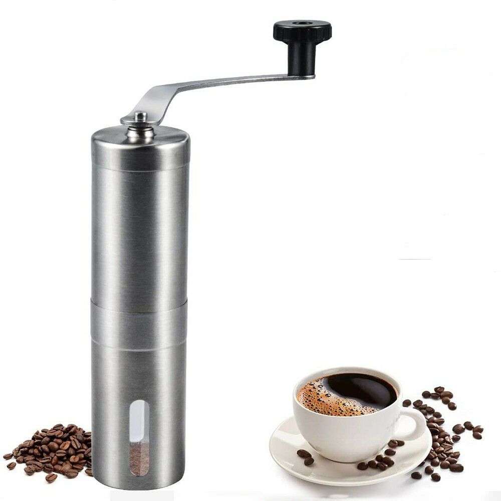 Portable Manual Coffee Grinder  Conical Ceramic Burr Hand Mill for Coffee Beans, Spices & More