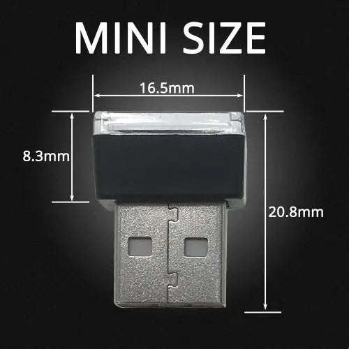 Car USB LED Atmosphere Lights Decorative Lamp Emergency Lighting Welcome Light PC Portable Plug