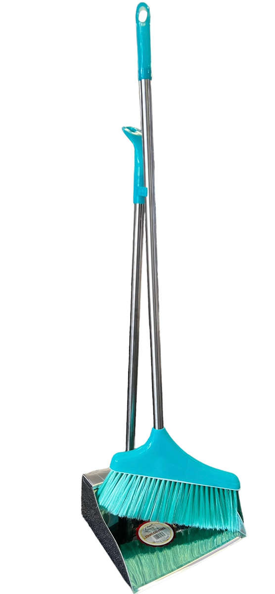 Stainless Steel Dust Pan & Broom Set