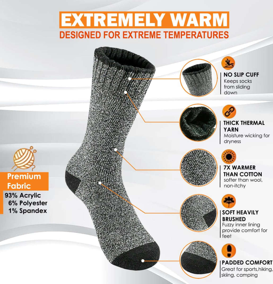 Winter Thermal Socks - 3 pairs