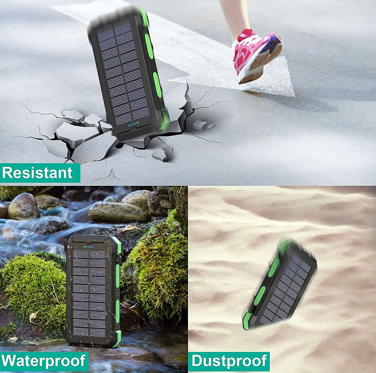 Solar Charging Power Bank Fast Charge 20000mah
