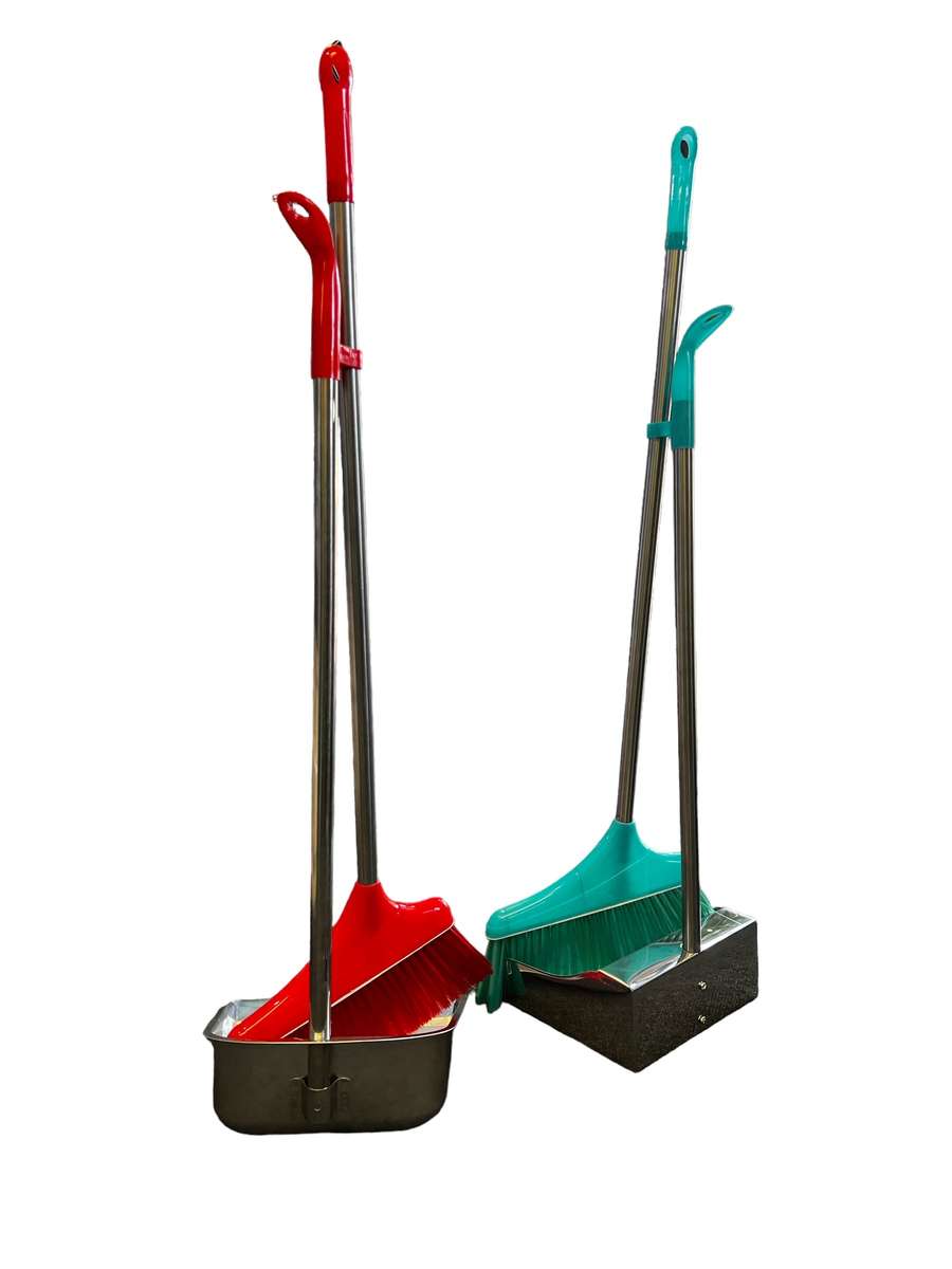 Stainless Steel Dust Pan & Broom Set