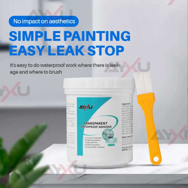 Transparent Waterproof Liquid Rubber Paste Sealant Glue - 300g Invisible Leak Repair