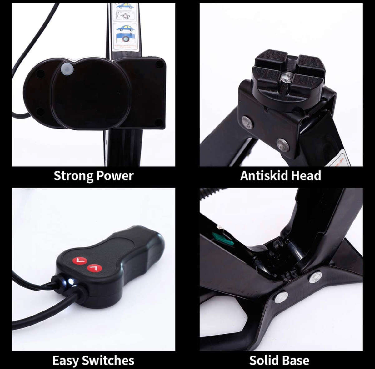 Electric Jack - 12V Car Scissor Jack for 2 Ton Vehicle Electric Quick Car Lift for Tire Change an...