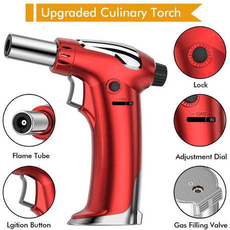 Multifunctional Butane Cooking And Baking Torch With Safety Lock