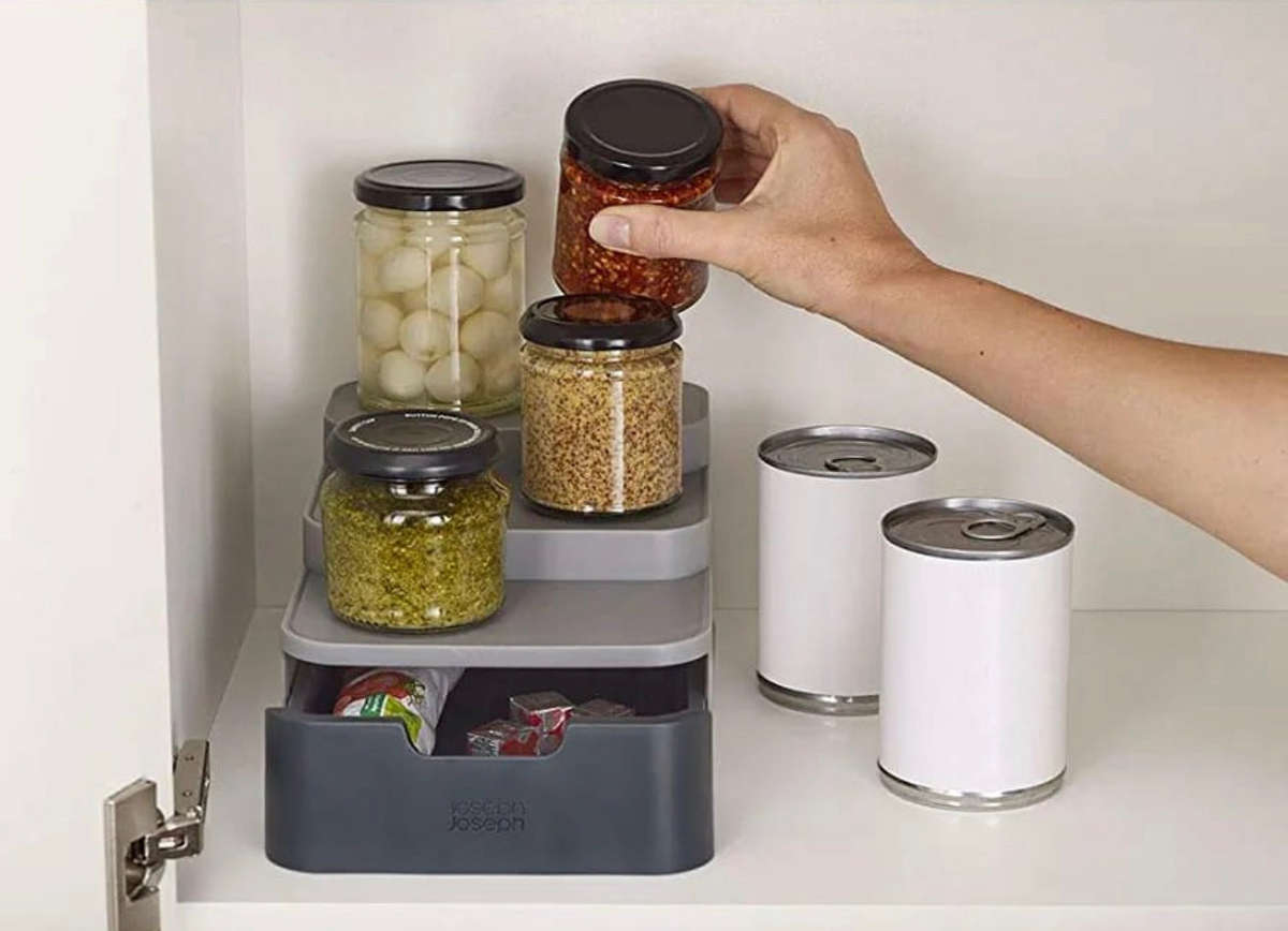 3 Tier Shelf Organizer With Drawer