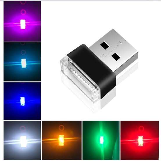 Car USB LED Atmosphere Lights Decorative Lamp Emergency Lighting Welcome Light PC Portable Plug