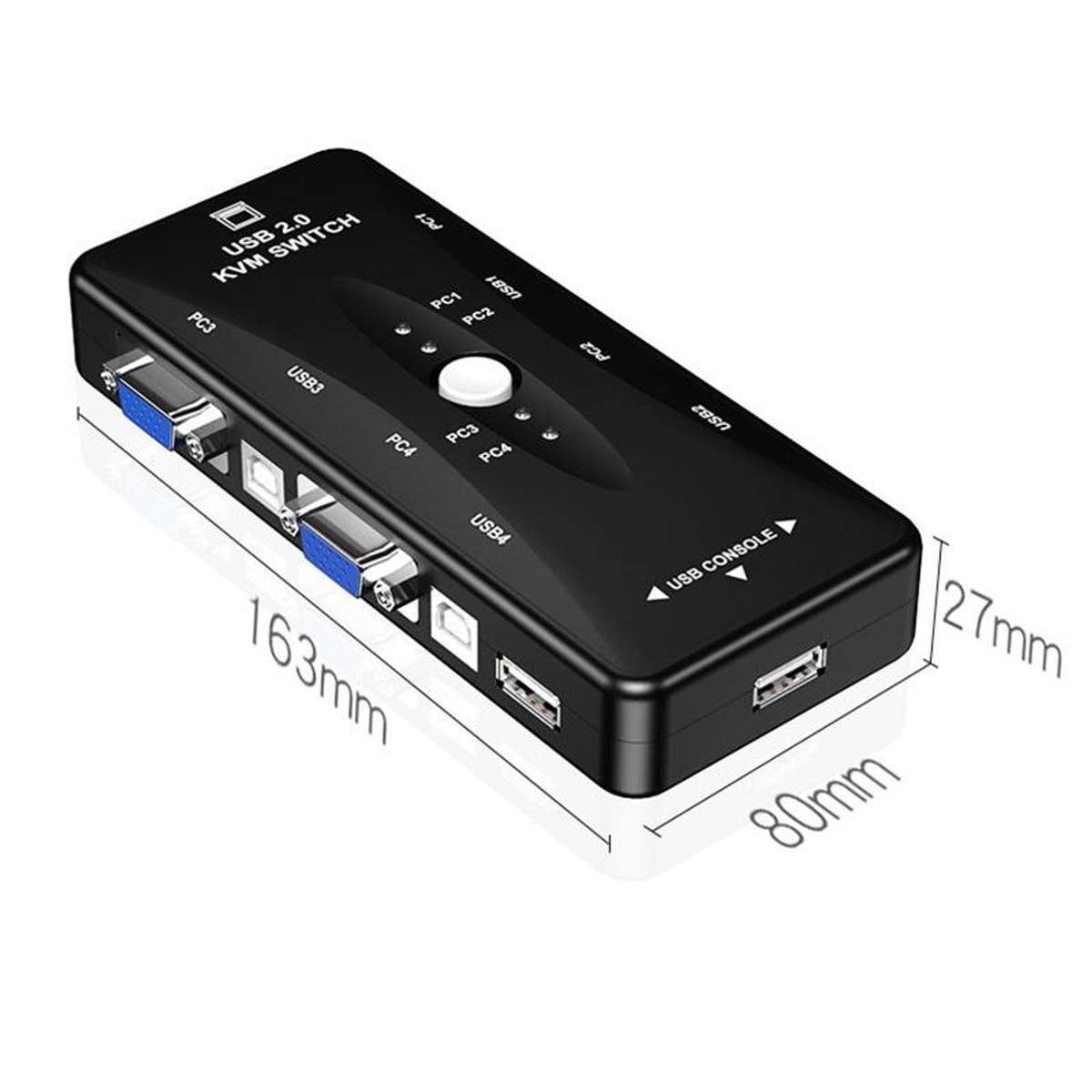 4 Port USB2.0 KVM Switch Box