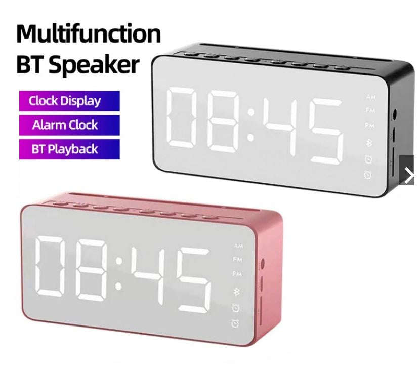 Bluetooth Speaker/Alarm Clock With FM Radio