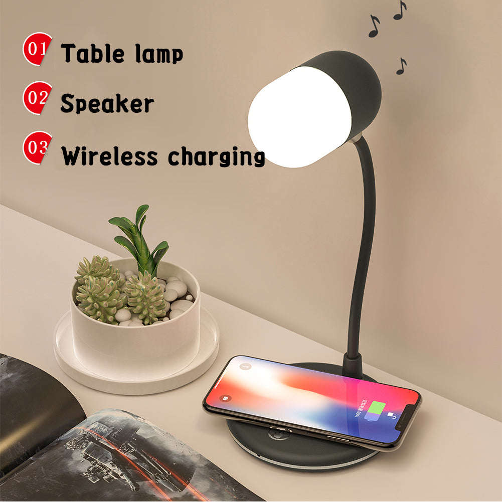 Desk Lamp with Qi Wireless Charger 5W Bluetooth Speaker 3:1