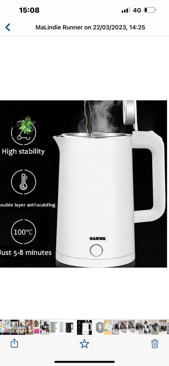 Cordless Electric Kettle Large Capacity 2.3L BPA Free Interior