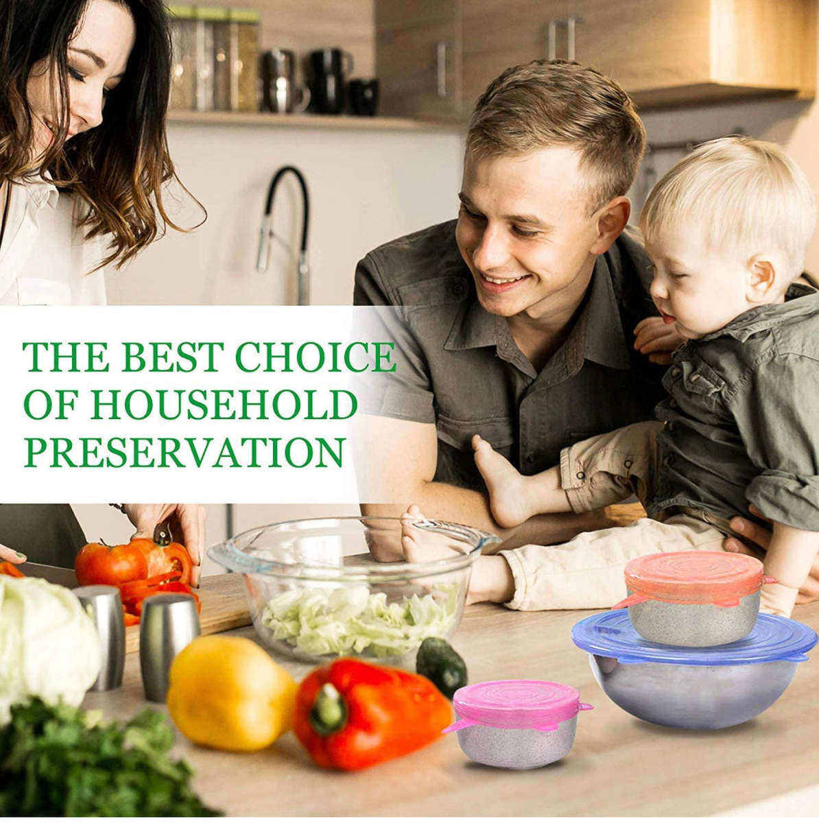 Microwave Safe Silicone Stretch Lids reuseable Flexible