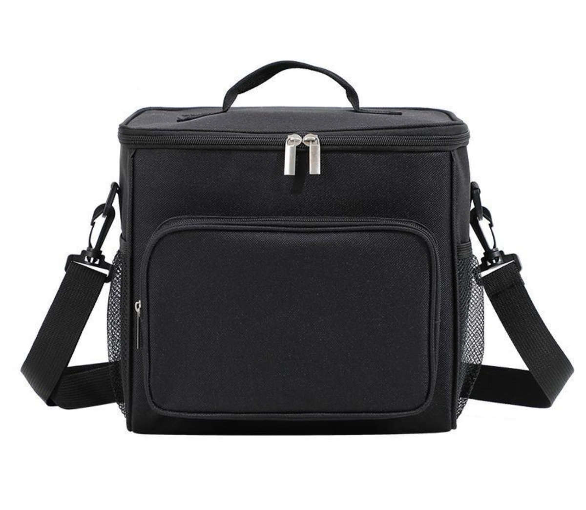 Insulated Lunch Bag (Black) | Portable Thermal Cooler Tote for Work, School & Travel