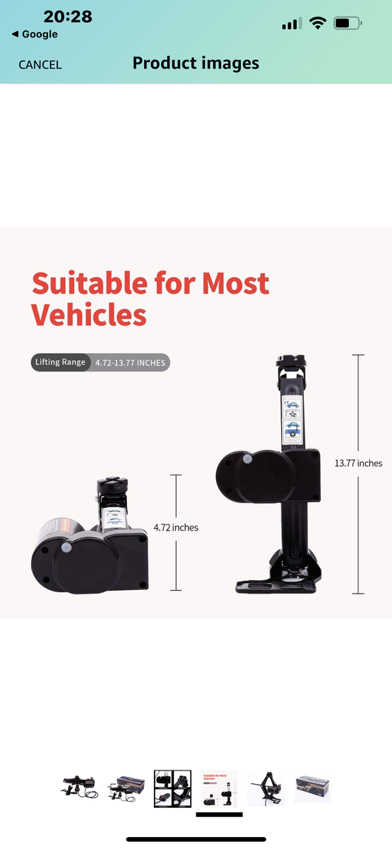 Electric Jack - 12V Car Scissor Jack for 2 Ton Vehicle Electric Quick Car Lift for Tire Change an...