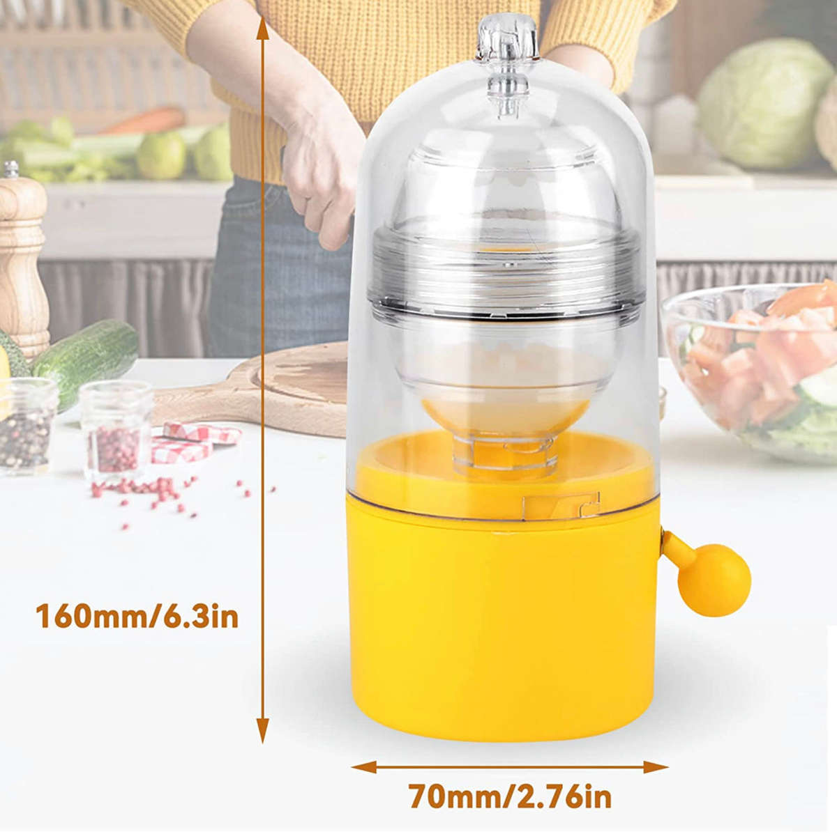 Egg Scrambler, Silicone Manual Egg Shaker White Yolk Mixer Golden Egg Maker Kitchen Cooking Tools...