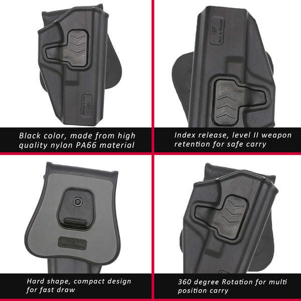 Right Hand Index Finger Unlock Holster for Glock 17