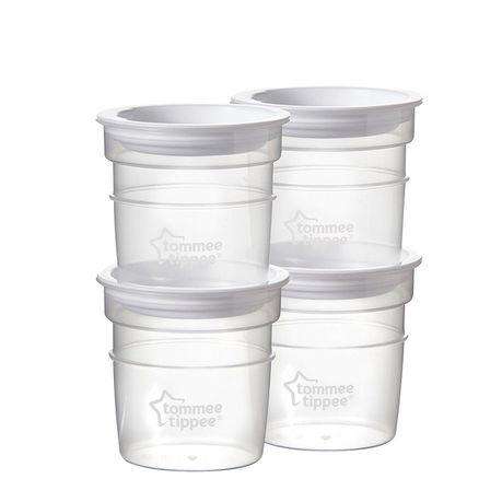 Tommee Tippee - Breast Milk Storage Pots - 4 Pack