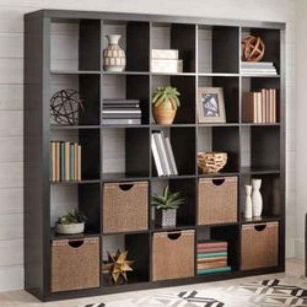 KALLAX 5x5, 182x182cm, Black-brown