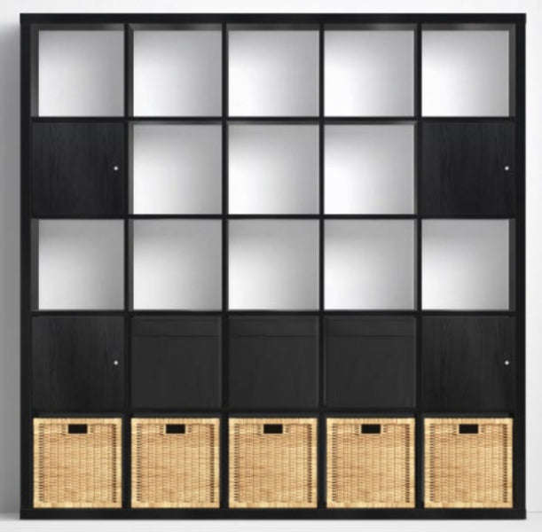 KALLAX 5x5, 182x182cm, Black-brown