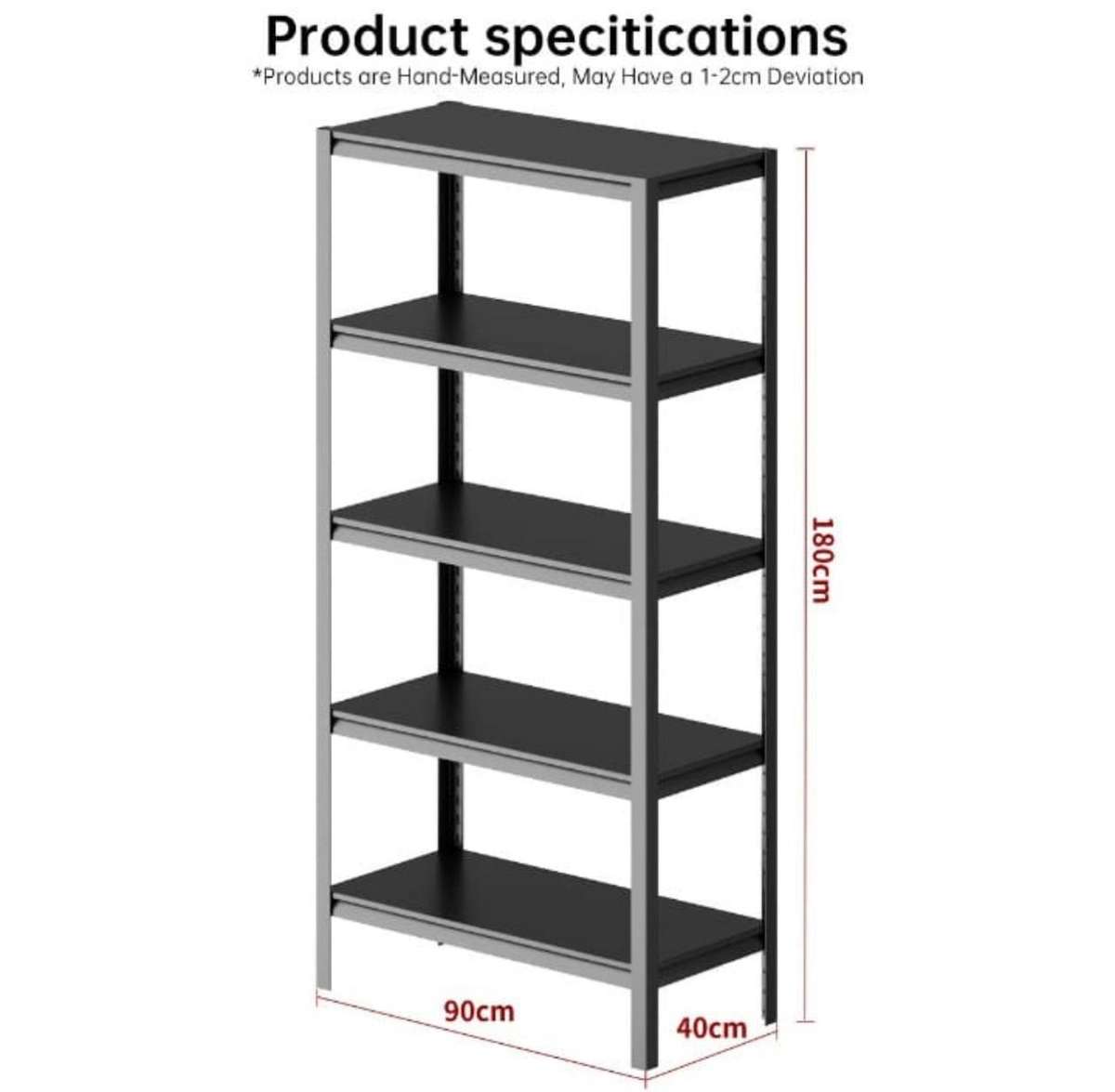 5-Tier Heavy Duty Adjustable Metal Shelving Unit